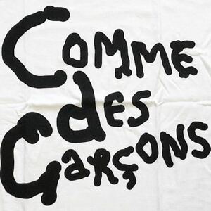 希少 XL コムデギャルソン COMME des GARCONS 青山限定 2023 リニューアル記念 アリサヨッフェ Alisa Yoffe メッセージ CDG ロゴ Tシャツ