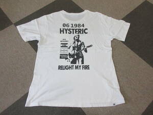 HYSTERIC GLAMOUR ポケット付き Tシャツ M ヒステリックグラマー ポケT バックプリント 02191CT16 Division パロディ ギター