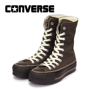 CONVERSE (コンバース) 31310211 オールスター R リフテッド ニーハイ ブラウン/ブラック CV100 US6.5-25.0cm