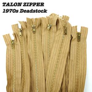 TALON Zipper Open 1970s BROWN Deadstock Vintage タロン タロンジッパー 1970年代 デッドストック ヴィンテージ リメイク リプロ 修理