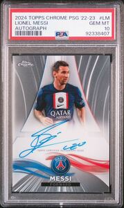 ◆PSA 10 GEM MINT/鑑定品◆ 2024 Topps Chrome PSG Autograph /99 【 Lionel Messi ( リオネル・メッシ ) 】 直筆サインカード