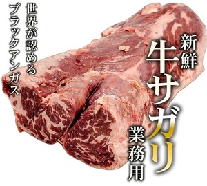 特選牛ハラミサガリブロック 業務用安塊肉　ブラックアンガス・チョイス　　暫定重量約2.5kg　量り売り　急速真空冷凍直送