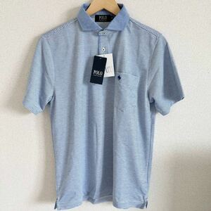 ☆⑥未使用品 POLO BCS ポロ ポロビーシーエス ポロシャツ メンズ Mサイズ 半袖 青系 ボーダー