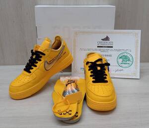 NIKE×OFF-WHITE/ナイキ×オフホワイト/スニーカー/AIR FORCE 1LOW University Gold/DD1876-700/イエロー系/26.5cm