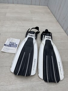 TUSA ダイビングフィン ホワイト/ブラック 取説 DIVING FIN スキューバダイビング シュノーケル 軽器材 フィン 即日配送