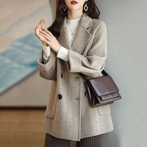 ☆ ベージュ ☆ XL ☆ レディースチェスターコート厚手タイプxjcoat02 チェスターコート ショート レディース ジャケット ショートコート