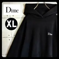 【希少XL】Dime　刺繍ロゴ　ワンポイント　スウェット パーカー　スタンダード