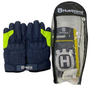 【美品】 Husqvarna ハスクバーナ グローブ 3HS1817102 HORIZON GLOVES 黒系 ブラック系 Sサイズ　8280-60