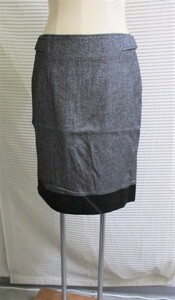 クードシャンス 日本製 スカート 　グレーラメ黒　サイズ38
