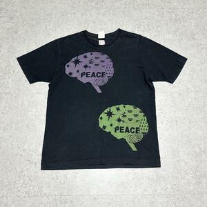 ブルーナボイン PEACE ハート 黒T M 90s シングルステッチ