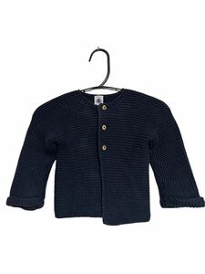 PETIT BATEAU トップス カーディガン ニットカーディガン 長袖 ネイビー　18/81