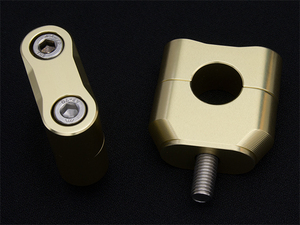 AL削り出し ハンドルポスト ハンドル径22.2mm 取付穴M10 Gold