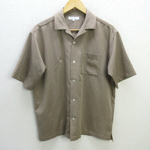 G■ユナイテッドアローズ/UNITED ARROWS ADAYINTHELIFE オープンカラーシャツ/半袖シャツ【M】ベージュ/men