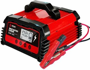 LVYUAN新品 25A 自動パルスバッテリー充電器 12V/24V 維持充電方式 バッテリー診断機能付 AGM/GEL車充電可能 自動車 緊急