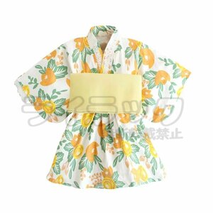 【90cm】浴衣 子供 女の子 兵児帯2点セット 子供服 ベビー キッズ 夏祭り 夏 和装 ゆかた 子ども こどもゆかた 帯セット ワンピース