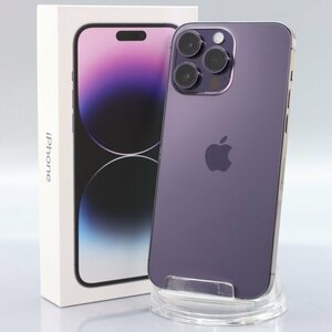 Apple iPhone14 Pro Max 128GB Deep Purple A2893 3L314J/A バッテリ100% ■SIMフリー★Joshin8659【1円開始・送料無料】