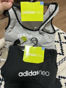 新品未使用　グンゼ adidas neo 吸汗速乾 ハーフトップ L(アディダス ネオ レディース) 2個セット　送料無料