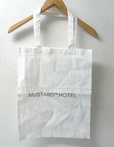 ◆MUSTARD HOTEL マスタードホテル プリント トートバッグ 白