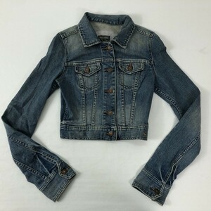 アバクロンビー＆フィッチ Abercrombie&Fitch USEDウォッシュ サーフ アメカジ ストレッチ デニム Gジャン ジャケット レディース S 紺