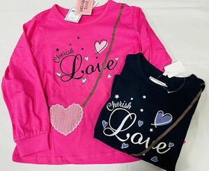 ◎★★★7141*激安sale!!新品 こども服 　長袖Tシャツsize130　1枚★LOVE POWERS