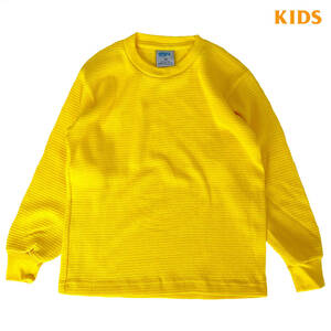 SHAKA WEAR シャカウエア　キッズ サーマル ロングスリーブ Tシャツ イエロー　KIDS XS（110-120）サイズ 8oz KIDS THERMAL 子供用 長袖