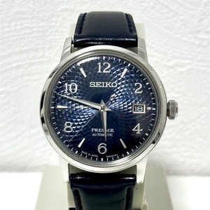 ★中古品★SEIKO◆自動巻腕時計/アナログ/NVY/4R35-04A0