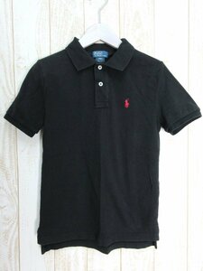 POLO RALPH LAUREN/ポロ ラルフローレン：半袖ポロシャツ ブラック サイズS/8/140/キッズ/中古/USED