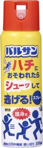 100ミリリットル (x 1) バルサン ハチにおそわれたらシューして逃げるスプレー 100ml (護身用) キャンプ、遠足、山登