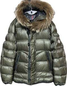 サイズ6 MONCLER　モンクレール　MARSEILLE マルセイユ コヨーテファー カーキ色 ダウンジャケット XXXL　３L