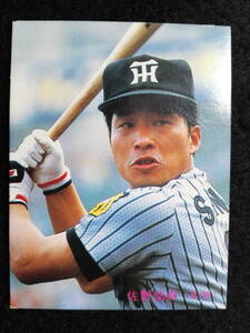 昭和レトロ 1985年 カルビー プロ野球 スナックカード 阪神 佐野仙好 野球カード ベースボールガード (46)