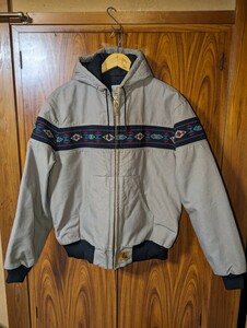 カーハート 90s ネイティブ柄　アクティブ ジャケット ヴィンテージ　carhartt vintage size L