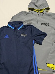 1000円スタート！★国体★国スポ★東京都代表★支給品★ポロシャツ★ナイロンジャケット★adidas★アディダス製★サッカー★レア