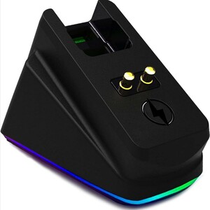 ワイヤレスマウス 充電用ドック USB充電器 対応デバイス RGB Mouse Dock for Razer DeathAdder V2 Pro/Naga Pro/Viper Ultimate/ Bluetooth