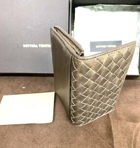 美品！8万円強！希少即決！Made in Italy ボッテガヴェネタ　レザーBOTTEGA VENETA イントレチャート カードケース　名刺入れ　パスケース