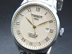 1円～! ジャンク品★正規品 TISSOT ティソ T41.1.483.33 ル ロックル 自動巻き デイト シルバーダイヤル 純正ブレス メンズ腕時計 SSCLG395