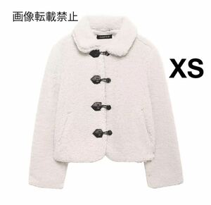 vintage ヴィンテージ レトロ ボア ダッフルコート アウター XSサイズ レディース★ZARA 好きな方に★2024 A/W 秋新作 新品未使用★