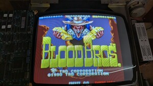 TECMO製アーケードゲーム基板（中古）　BLOOD BROS. 　JAMMA シューティングもの