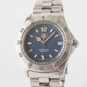 【ジャンク】 タグホイヤー 2000シリーズ WK1113 動作品 クォーツ ブルー TAG Heuer QZ 腕時計