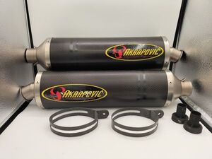 AKRAPOVIC カーボン オーバルサイレンサー 左右セット 52 【GPZ Ninja VTR TL1000R SV1000S Hayabusa ZZR XJR CB1300】