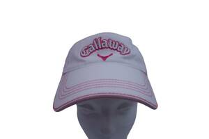 Callaway(キャロウェイ) サンバイザー 白ピンク レディース フリーサイズ ゴルフ用品 2311-0056 中古