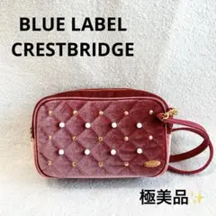 極美品 BLUE LABEL CRESTBRIDGE ショルダーバッグ パール