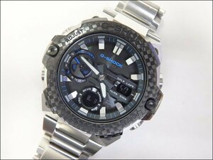 美品 CASIO/カシオ◆G-SHOCK/GST-B400XD-1A2JF◆ソーラー電波 カーボンベゼル Bluetooth モバイリンク機能付