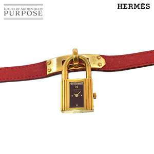 エルメス HERMES ケリーウォッチ ヴィンテージ レディース 腕時計 ワインレッド クォーツ ウォッチ カデナ Kelly Watch 90237758