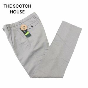 【新品 未使用】 THE SCOTCH HOUSE スコッチハウス 春夏 OOLMAX 吸汗速乾 ストレッチ スラックス パンツ Sz.76　メンズ 灰　A4B01103_2#P