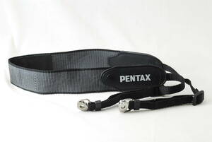 ☆Pentax ペンタックス 67/645 カメラ ストラップ 黒色(ブラック)×グレー 金具付き フィルムカメラ 中判 純正 ショルダー Camera Strap☆