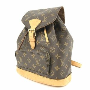 【美品】 LOUIS VUITTON ルイ・ヴィトン モンスリMM モノグラム リュック デイパック ブラウン PVC レディース メンズ ファッション M51136