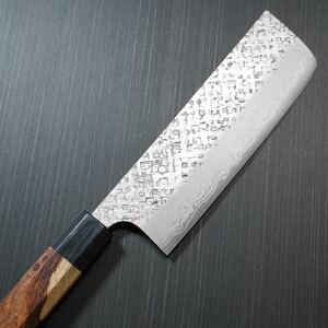 包丁 菜切 160mm 菜切り 越前打刃物 V金10号 コバルト合金 ダマスカス