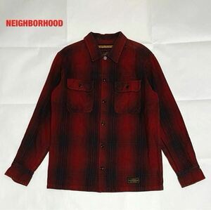 【人気】NEIGHBORHOOD　ネイバーフッド　B&C/C-SHIRT.LS　ネルシャツ　チェック柄　ユニセックス　胸ポケット　バイカラー　182ARNH-SHM02