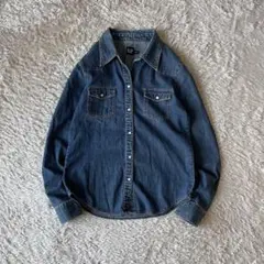 "00s old GAP" denim L/S shirt M