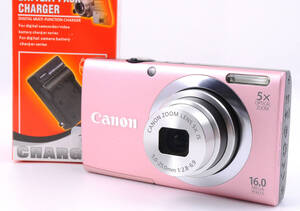 訳あり Canon PowerShot A2400 IS ピンク キヤノン パワーショット コンパクトデジタルカメラ PC1731 現状品 1016